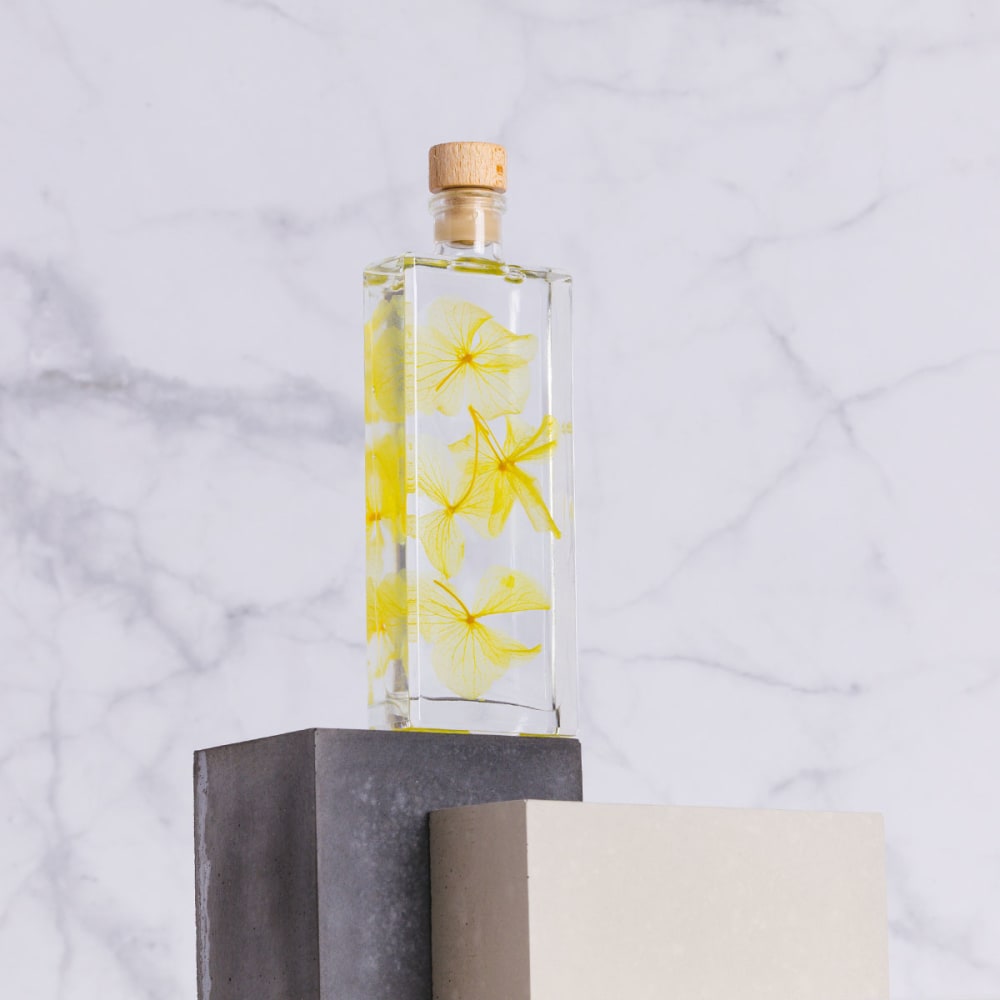 Fleur immergée Hortensia jaune H17