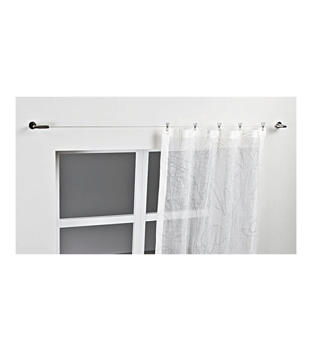 Kit tringle câble 5m orientable laiton nickel satiné argenté — vue 3