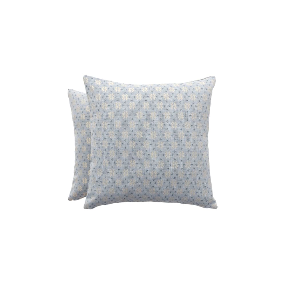 Lote 2 fundas cojín navidad jacquard algodón azul y oro 45x45 cm