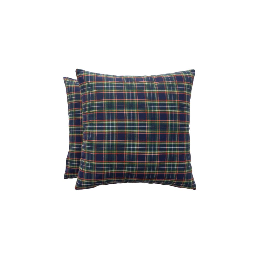 Lote 2 fundas cojín navidad jacquard algodón azul 45x45 cm