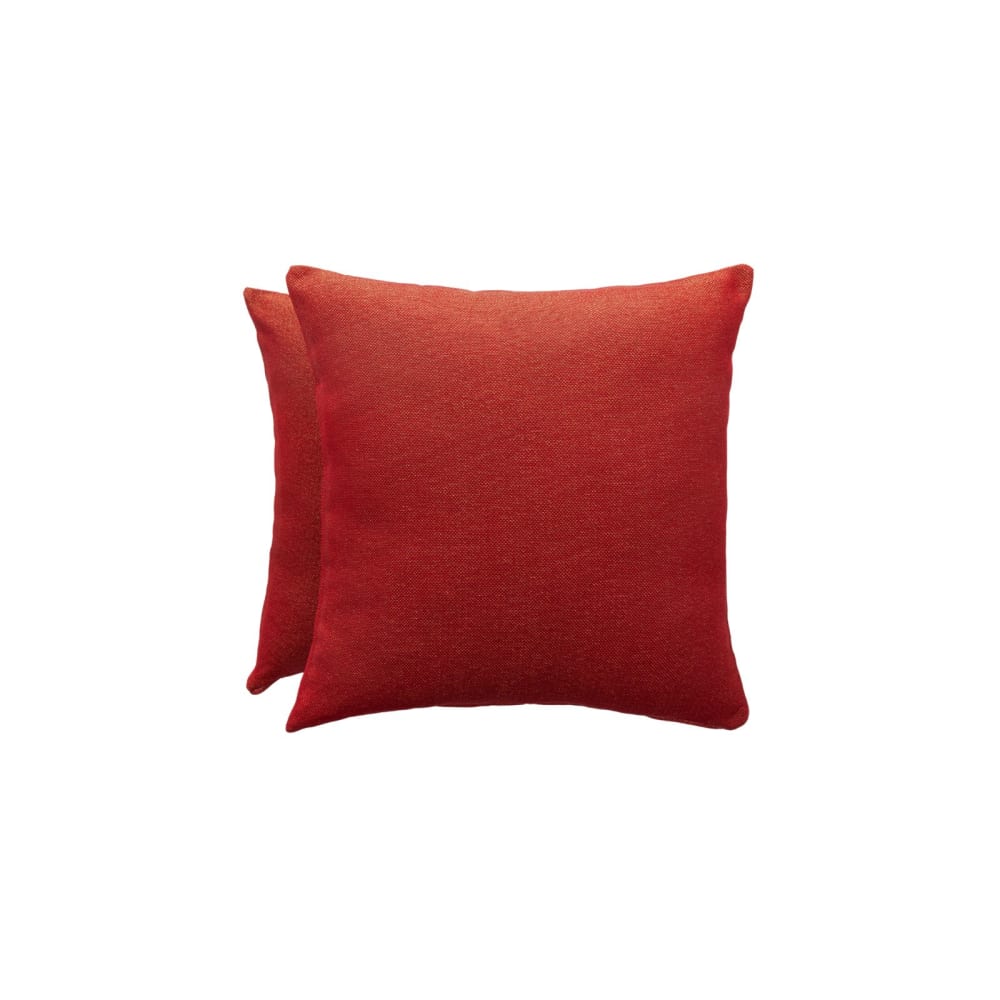 Lote 2 fundas cojín navidad jacquard algodón rojo 45x45 cm