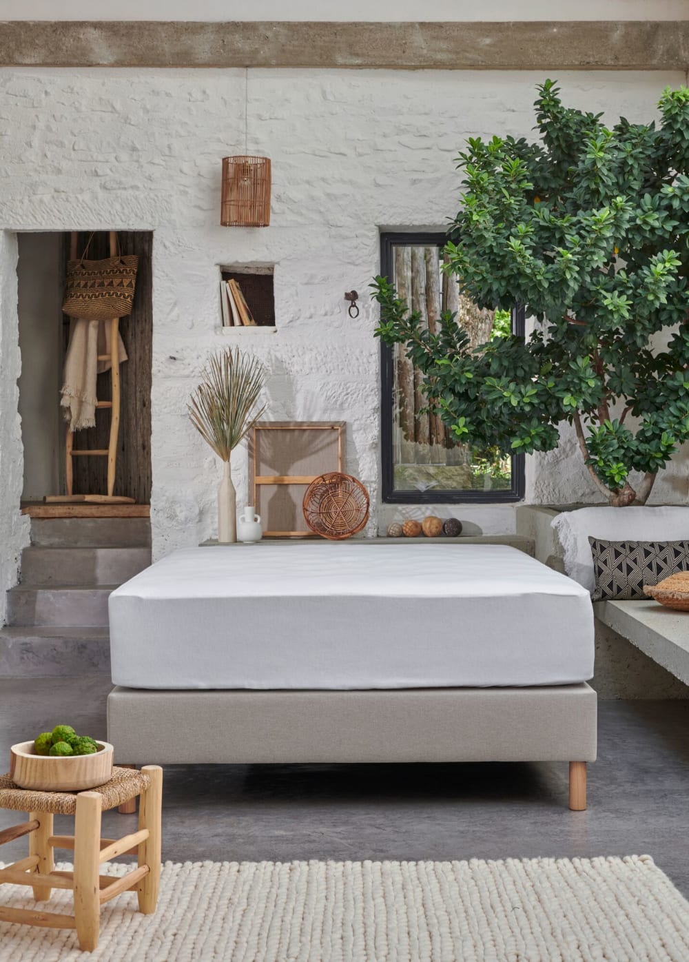 Protège matelas en coton recyclé 80 x 200 cm - Maisons du Monde