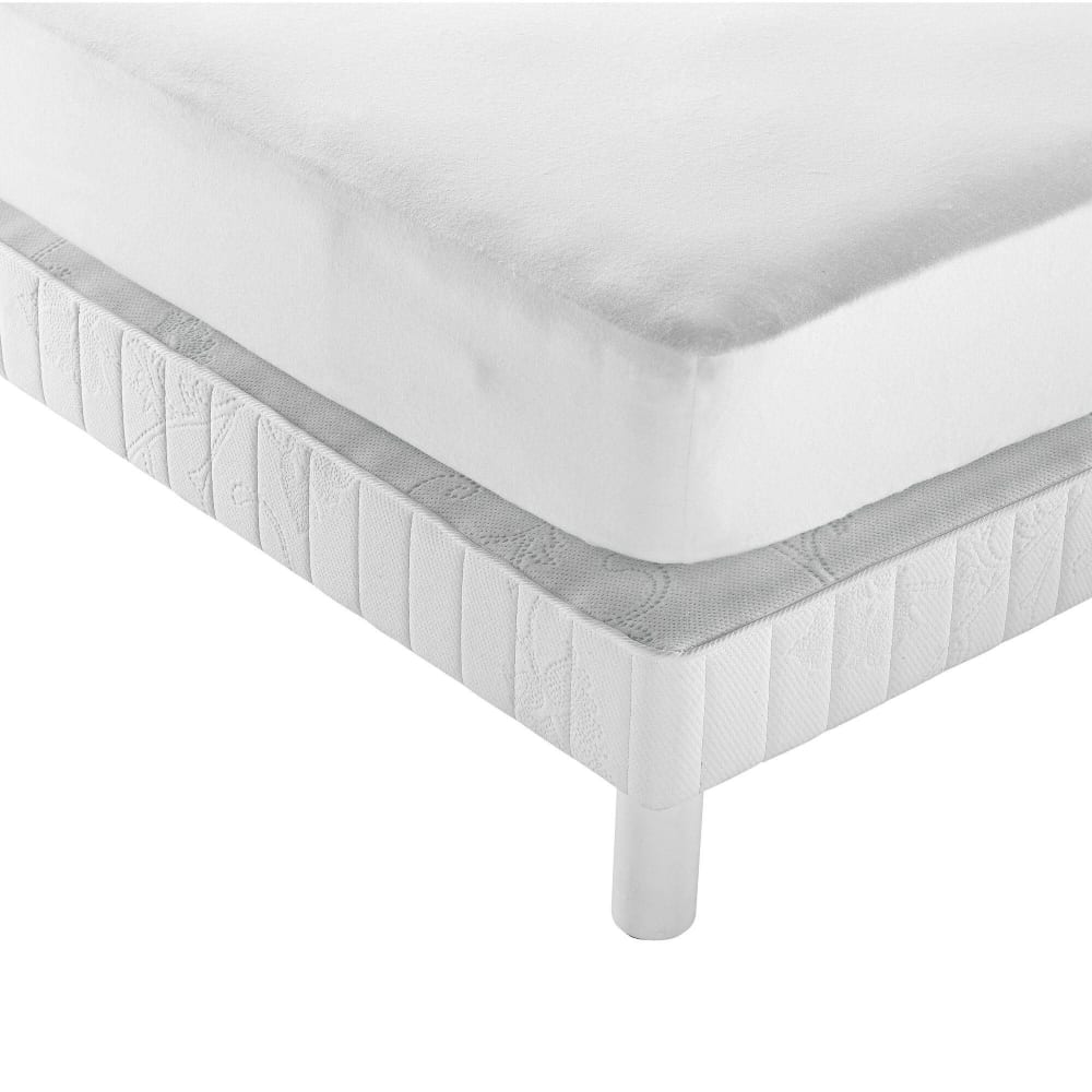 Protège-matelas imperméable en coton bouclette 160 x 200 cm