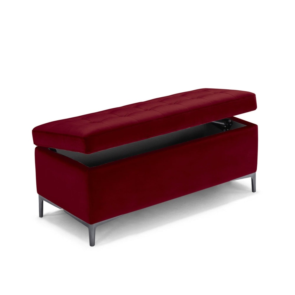 Banquette de rangement - bordeaux