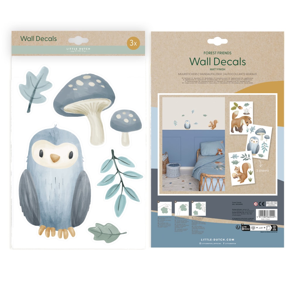 Stickers muraux amis de la forêt 3x30x21cm - Maisons du Monde