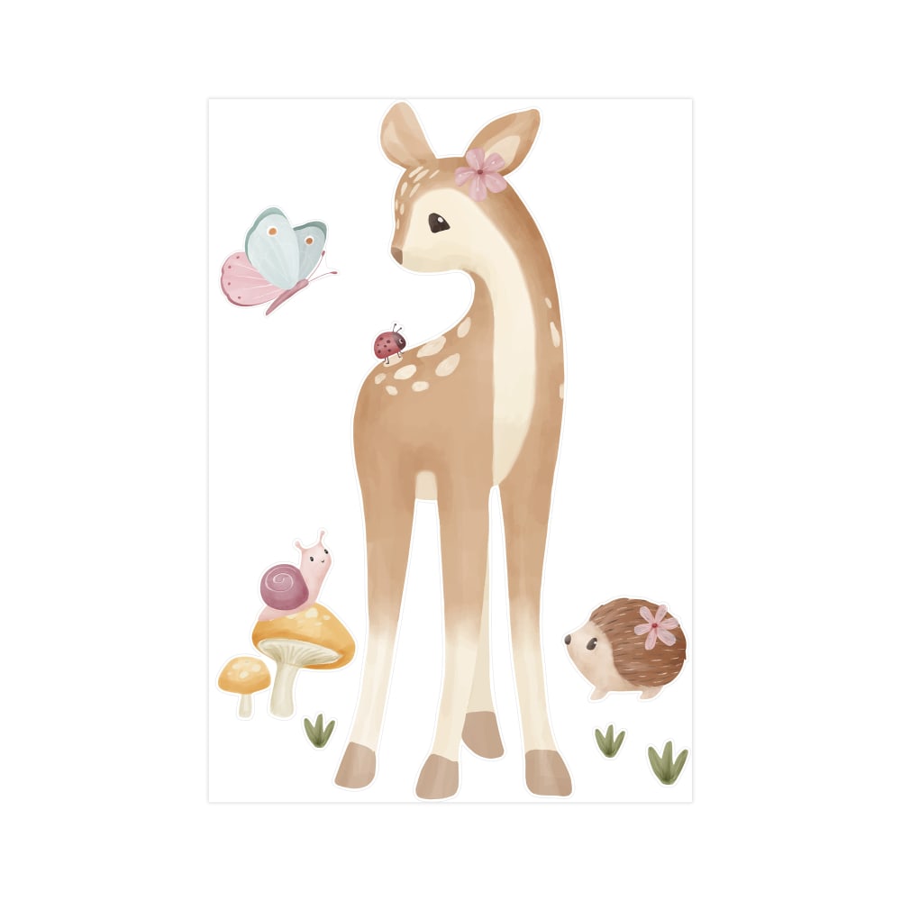 Stickers muraux faon et ses amis 80x50cm - Maisons du Monde