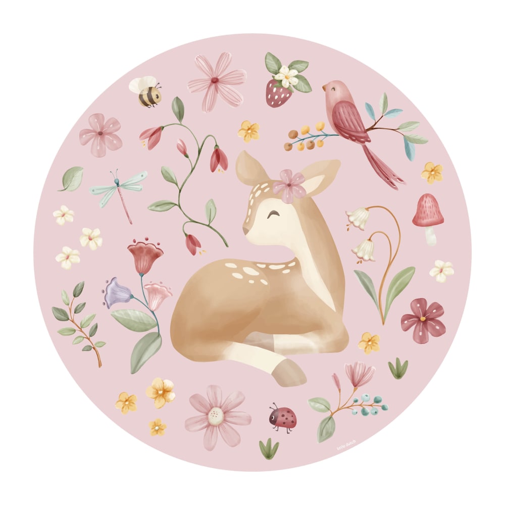 Papier peint rond petit faon 100cm — vue 3