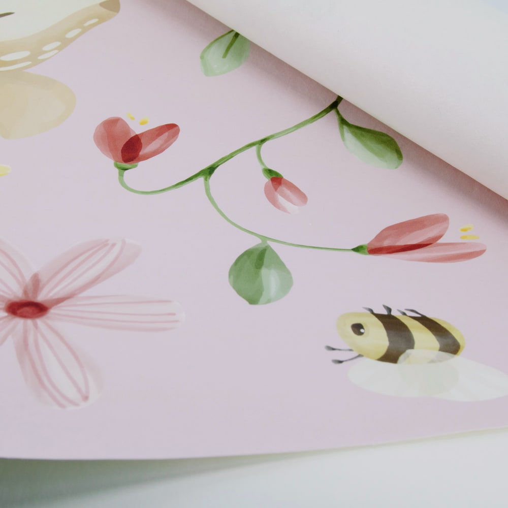 Papier peint rond petit faon 100cm — vue 4