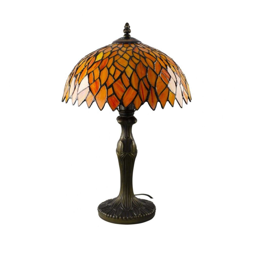 Lampe à poser en verre mosaique & pied en alliage de zinc — vue 3