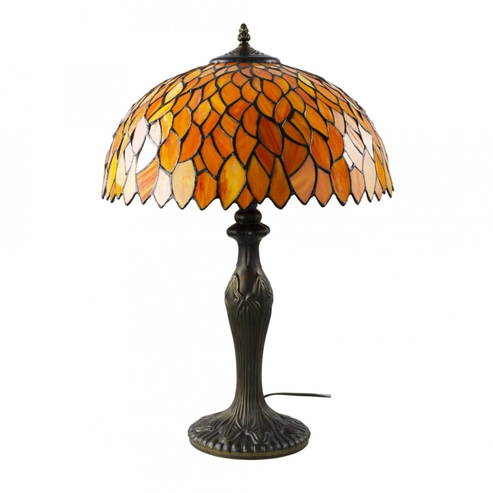 Lampe à poser en verre mosaique & pied en alliage de zinc — vue 4