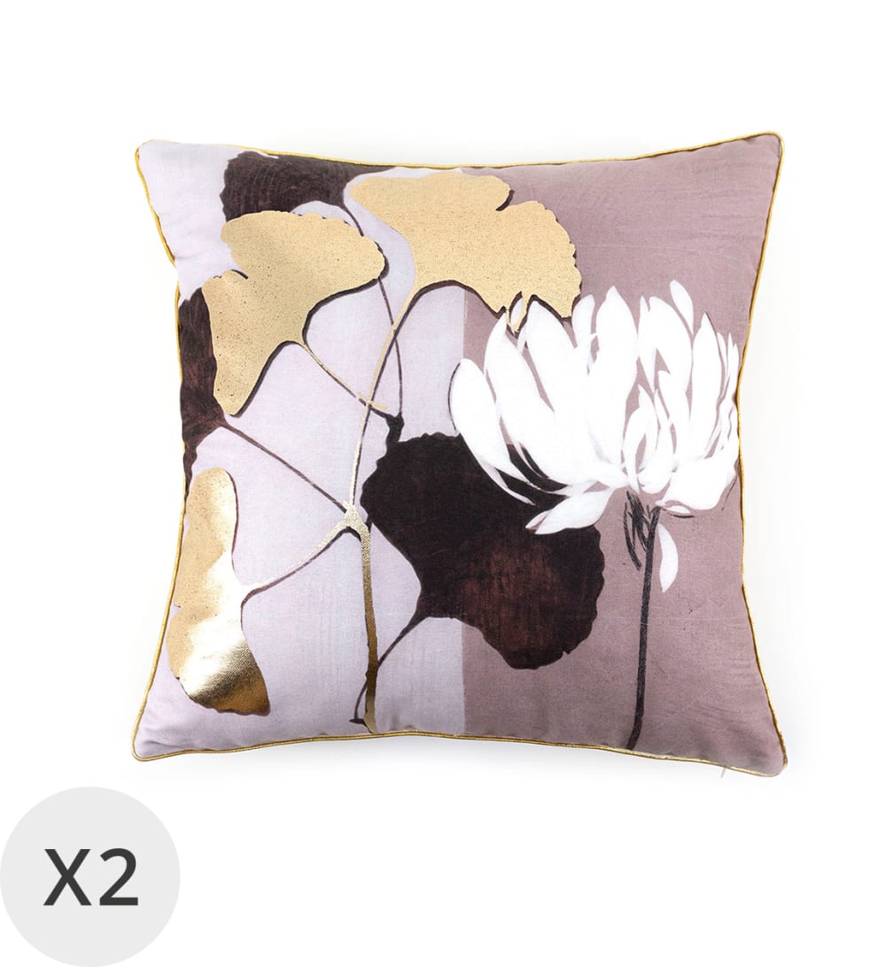 set de 2 coussins pivoine