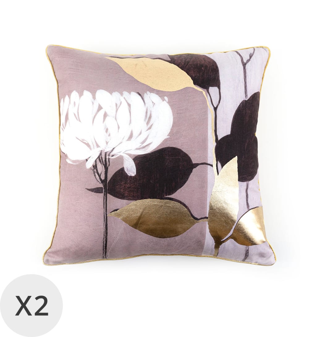 set de 2 coussins pivoine