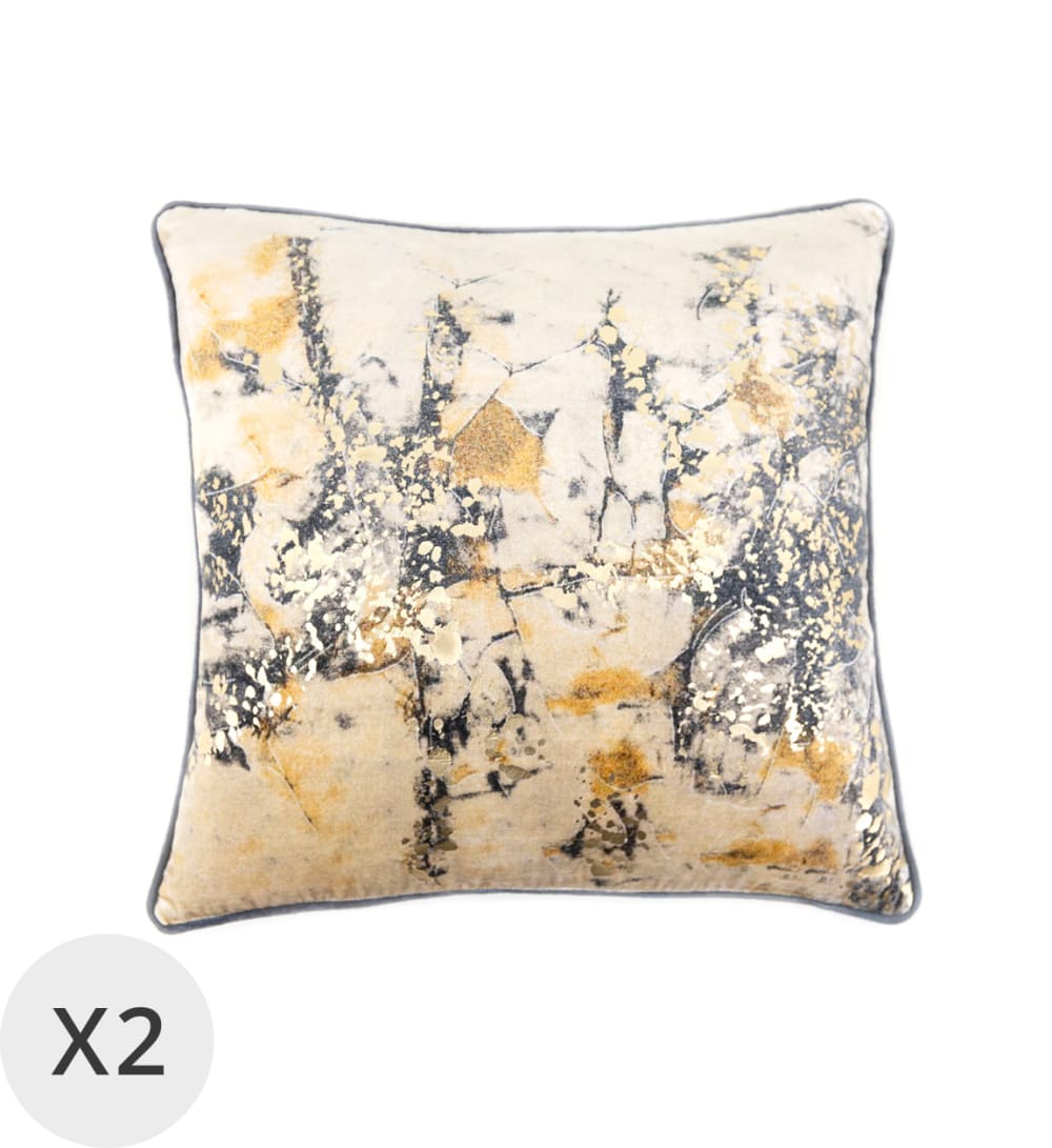 set de 2 coussins en - velours