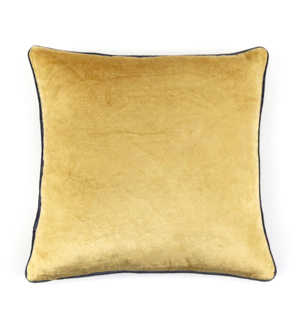 Set de 2 coussins en velours doré 45 x 45 cm - Maisons du Monde