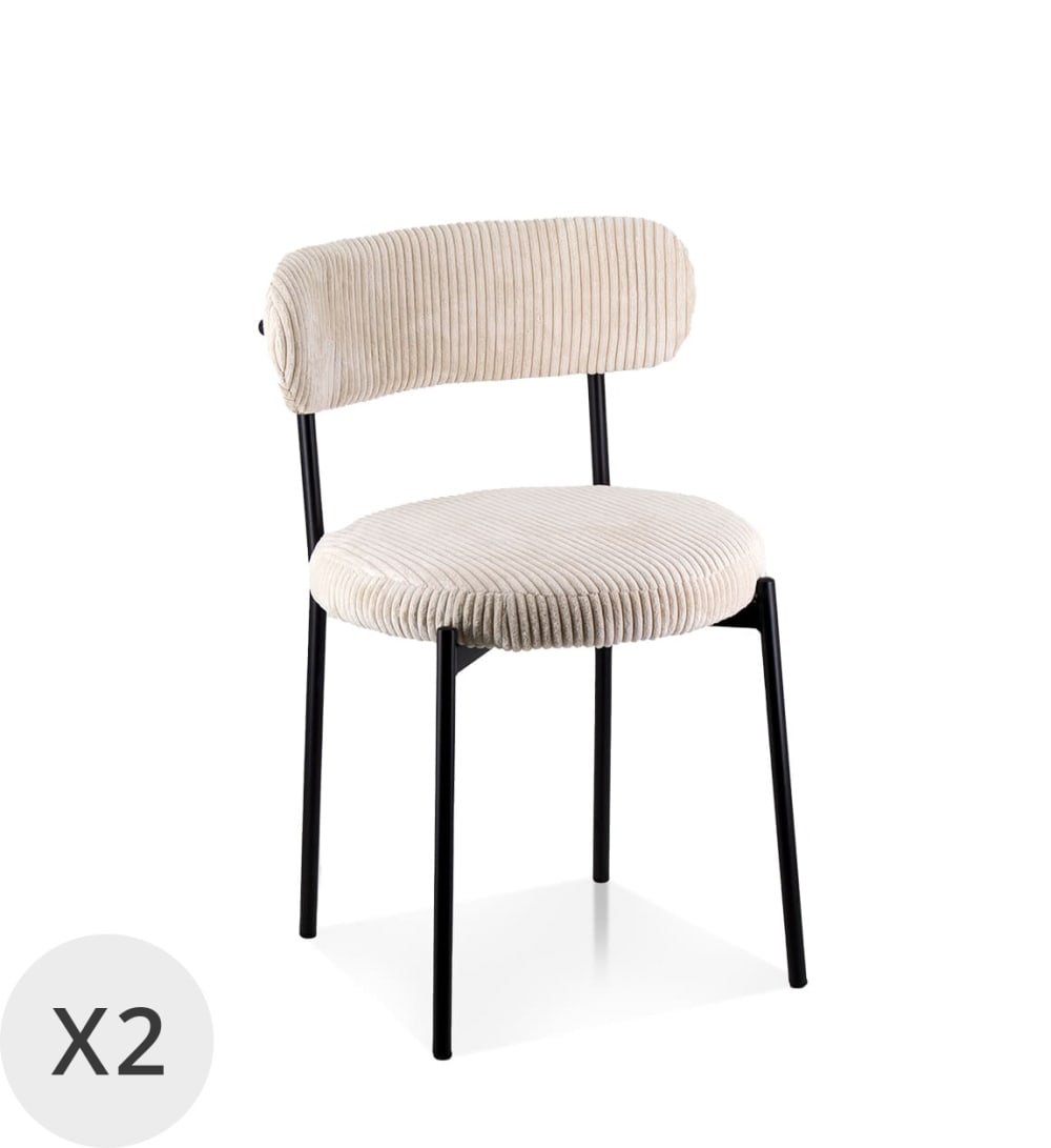 set de 2 chaises  bicolore
