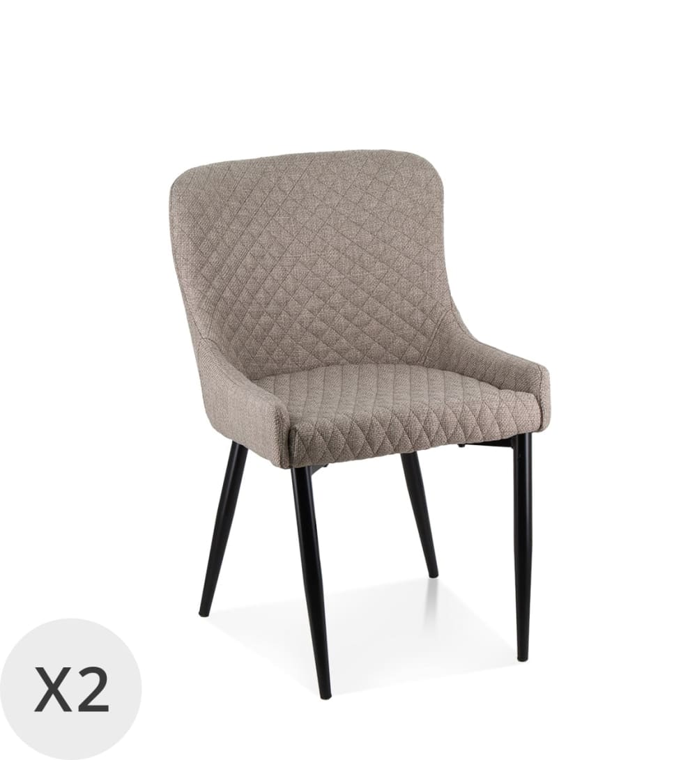 set de 2 chaises gris