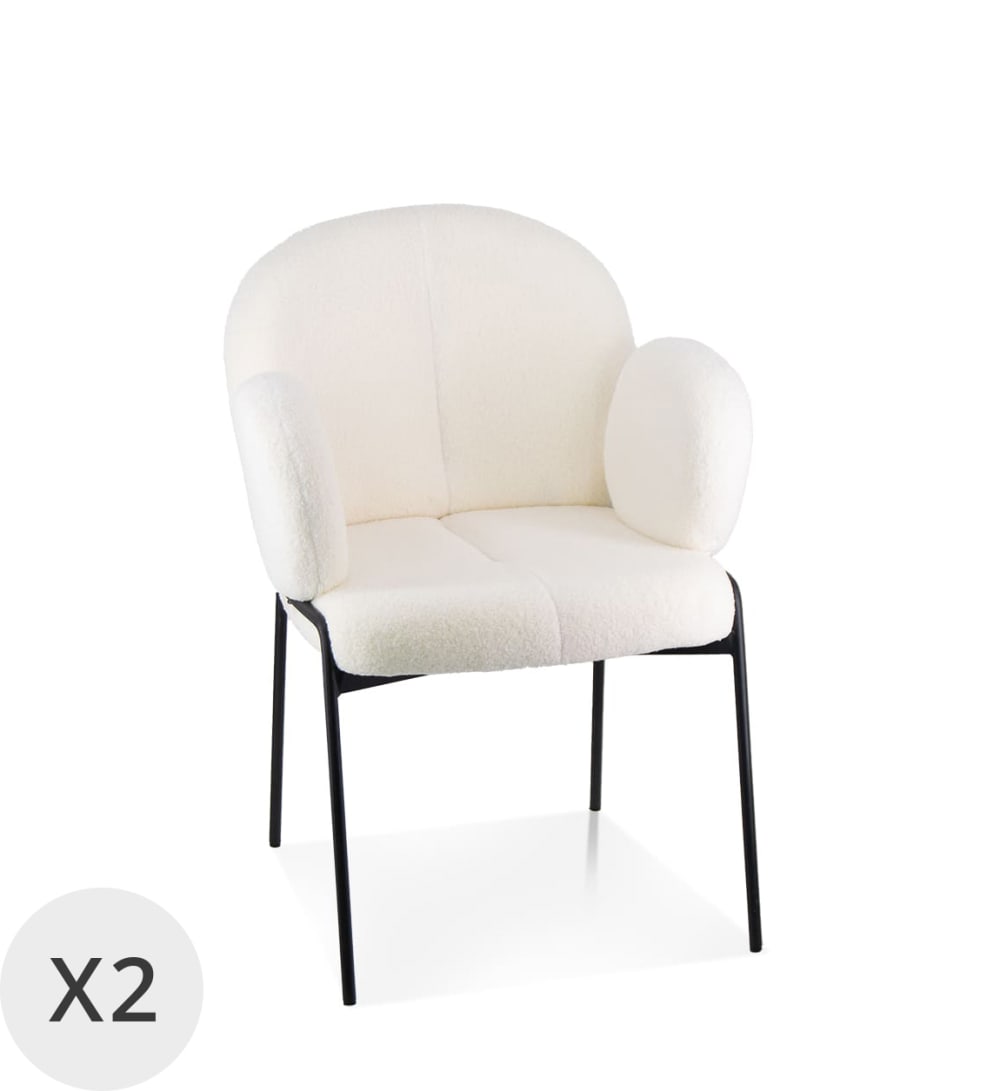 set de 2 fauteuils  bicolore