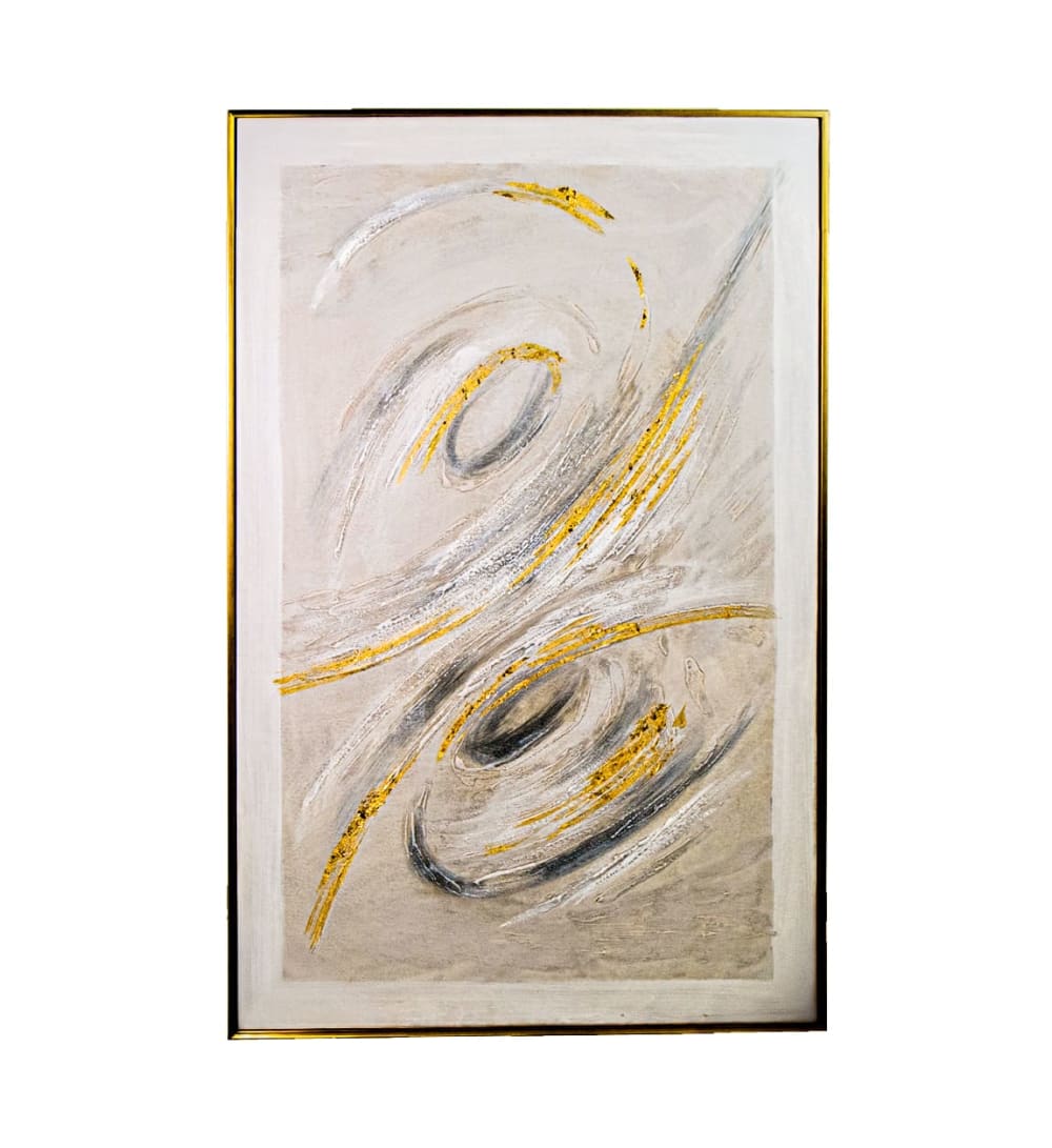 Tableau à l'huile en bois multicolore, 80x120 cm