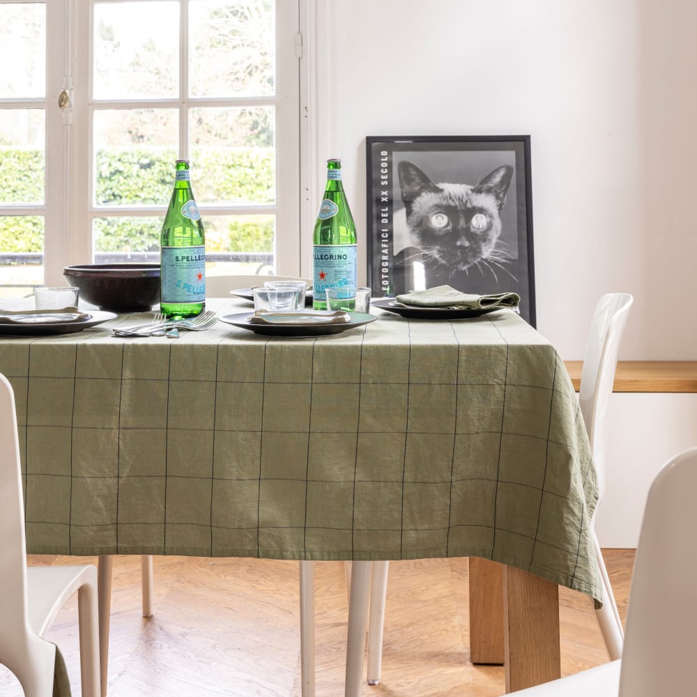 nappe en lin et coton