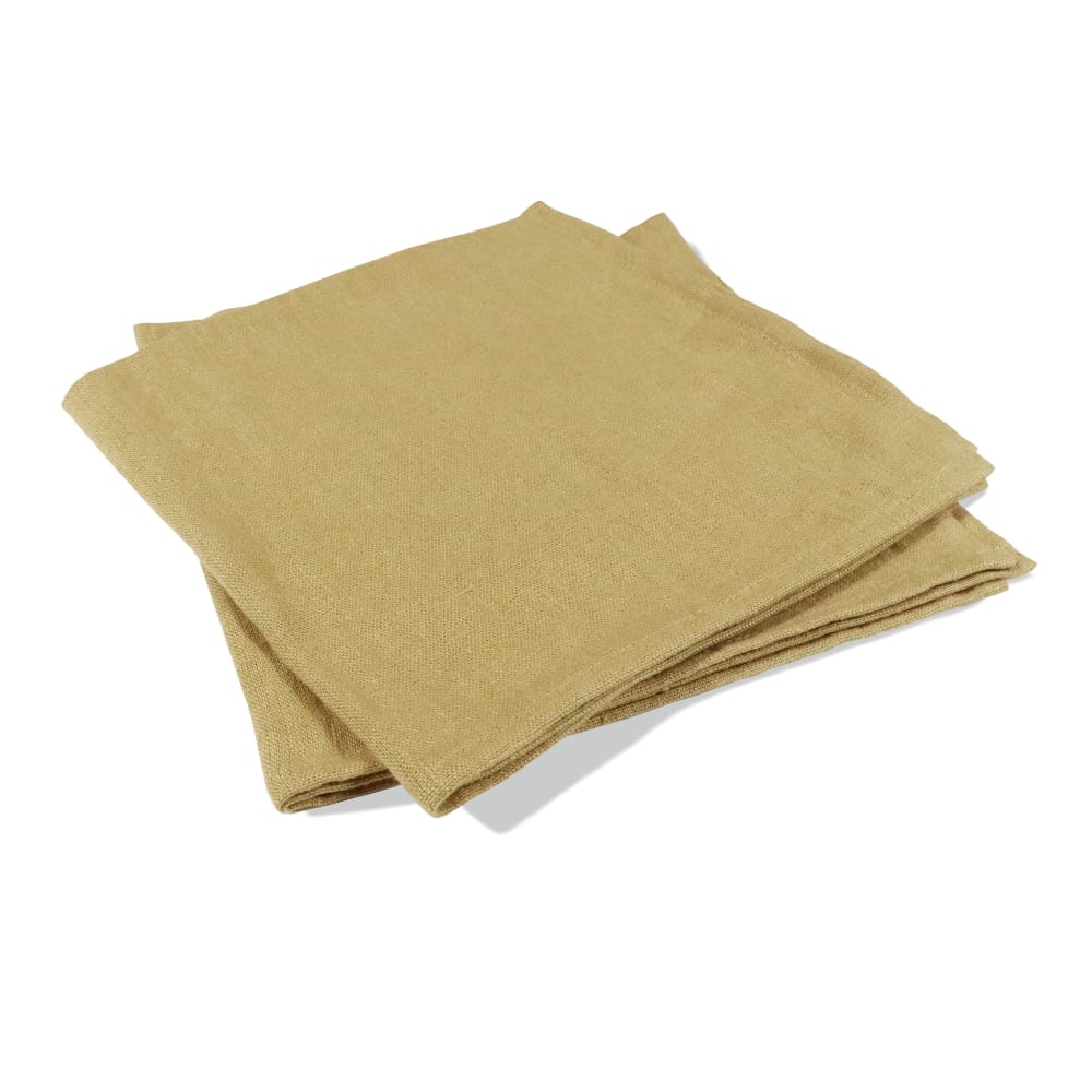 Lot de 2 serviettes en lin lavé safran 45x45cm