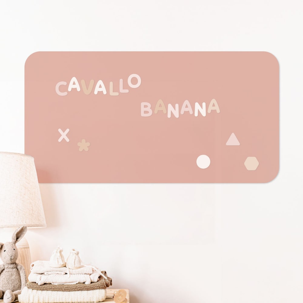 Magnetische Klebetafel Rechteck Rosa 60x98cm - Maisons Du Monde