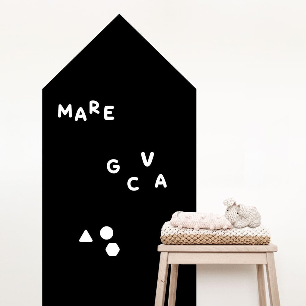 Magnetische Klebetafel Haus Schwarz 60x116cm - Maisons Du Monde