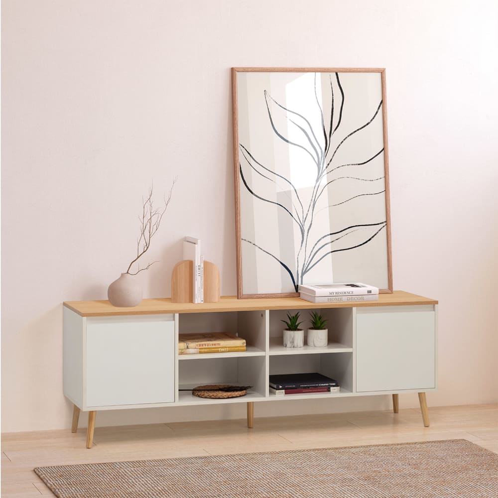 Meuble Tv 2 portes couleur Blanc