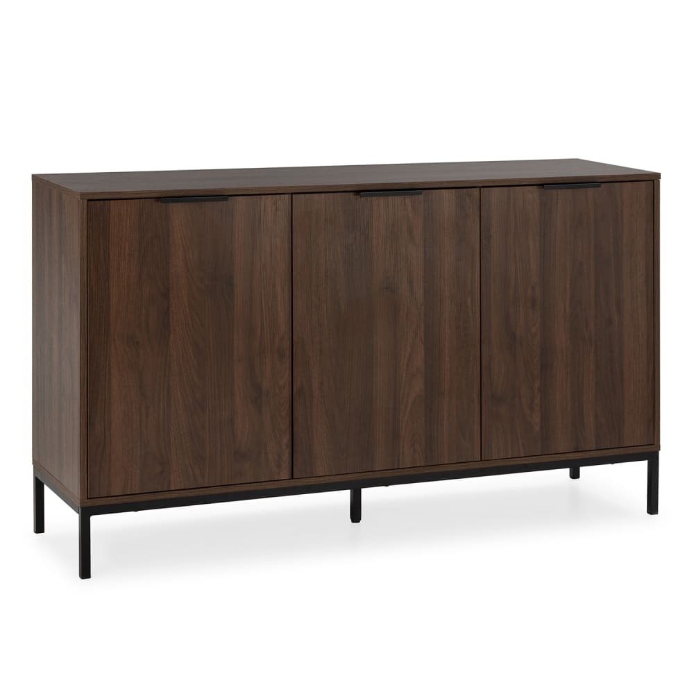 HOMN Sideboard 3 türen Walnussfarbe style modern Braun Spanplatte