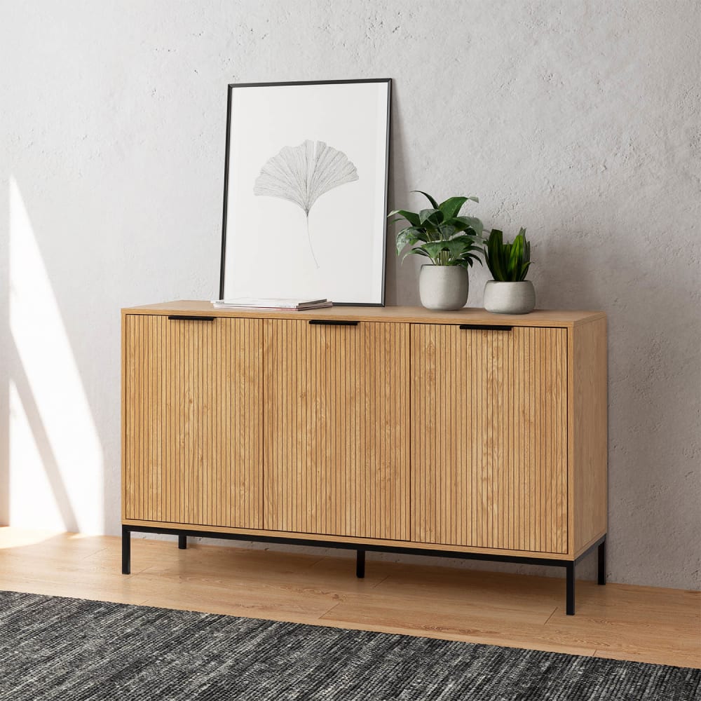 Buffet 3 portes couleur bois
