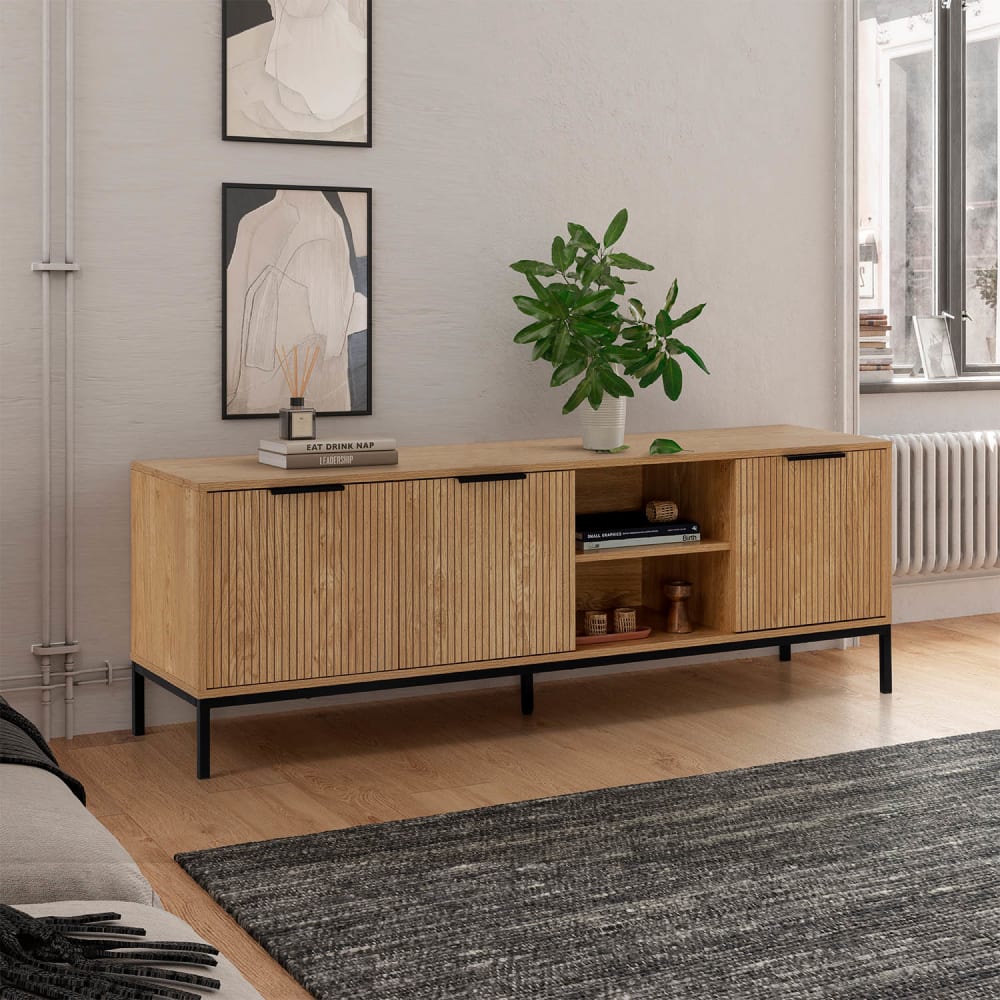 Meuble TV 3 portes couleur Bois