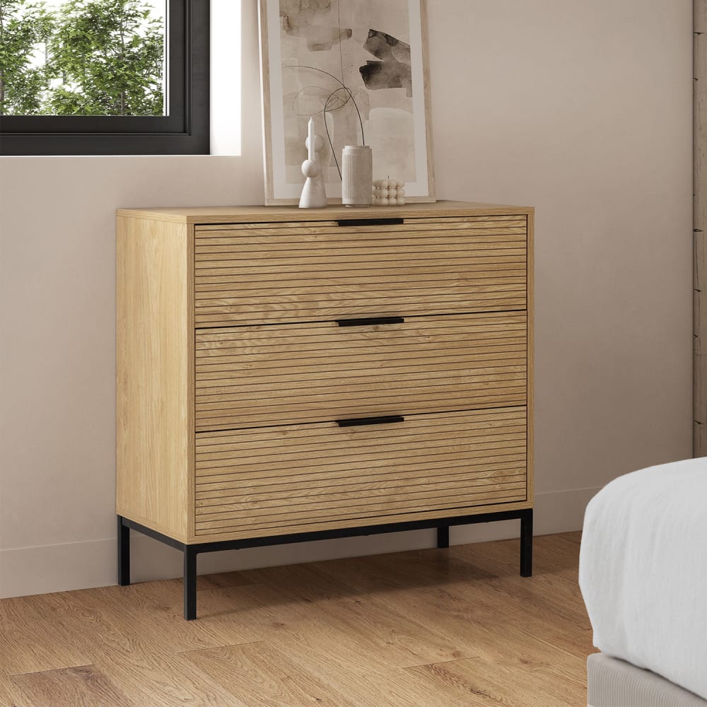 Commode 3 tiroirs couleur Bois - Maisons du Monde