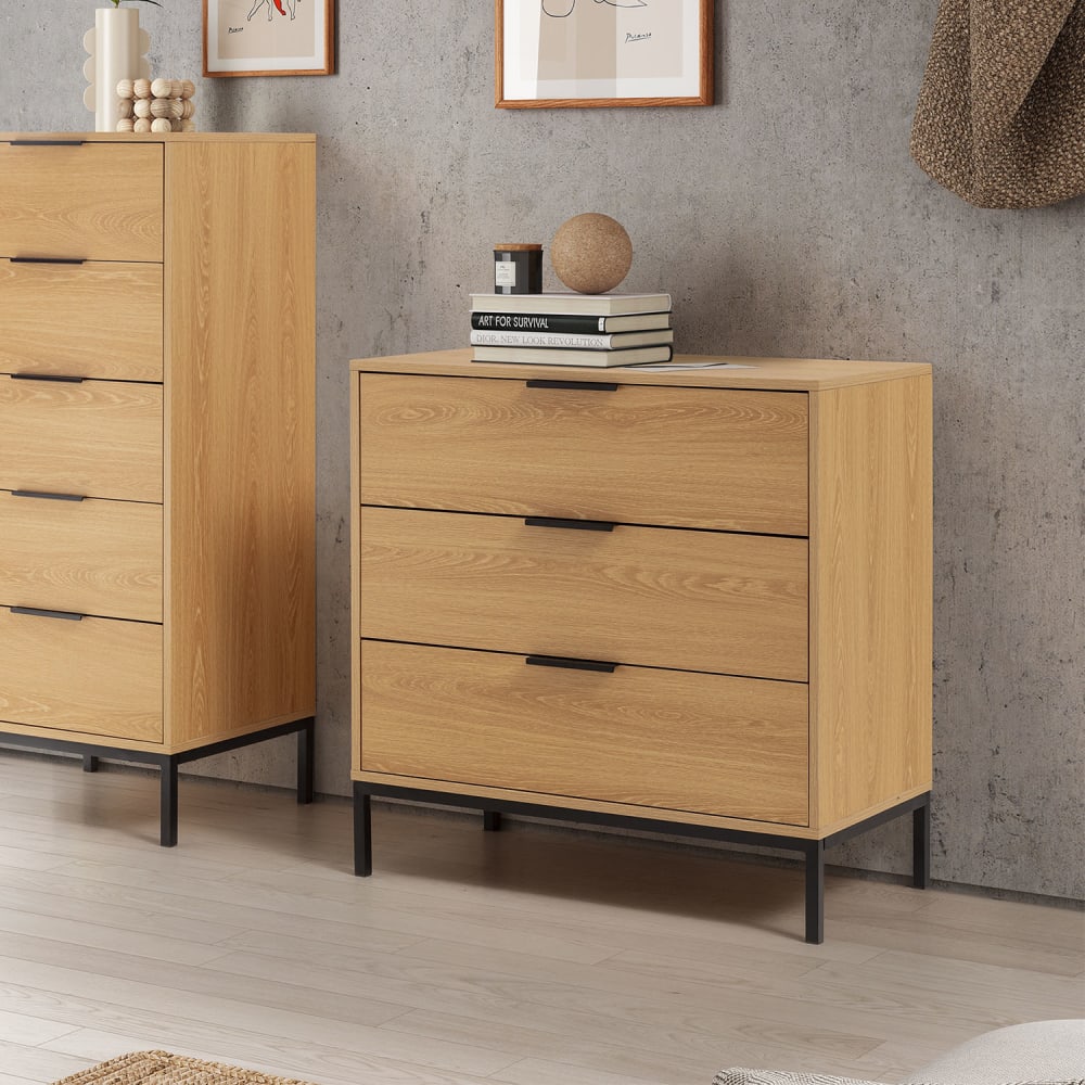 Kommode 3 schubladen Eichenfarbe - Maisons Du Monde