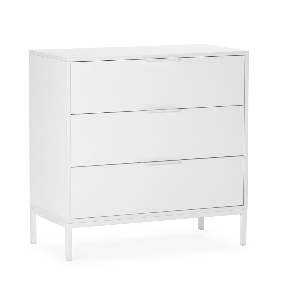 Commode 3 tiroirs couleur Blanc