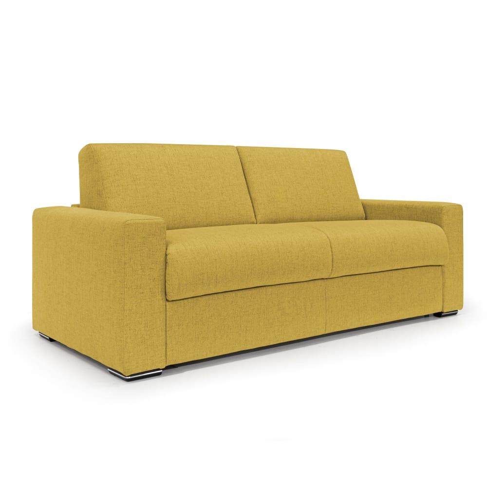 Canapé convertible matelas H20 200 cm jaune