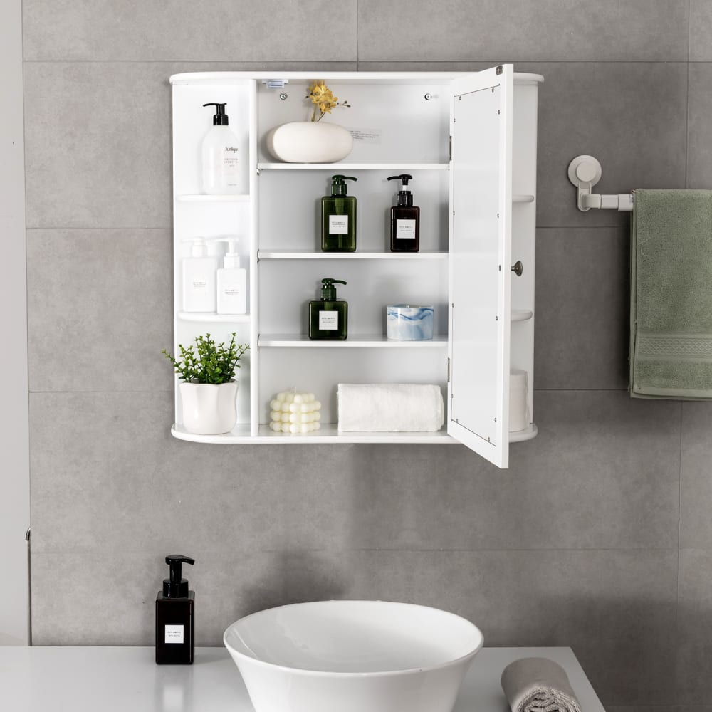 Spiegelschrank MDF 65 x 17 x 63 cm,Weiß - Maisons Du Monde
