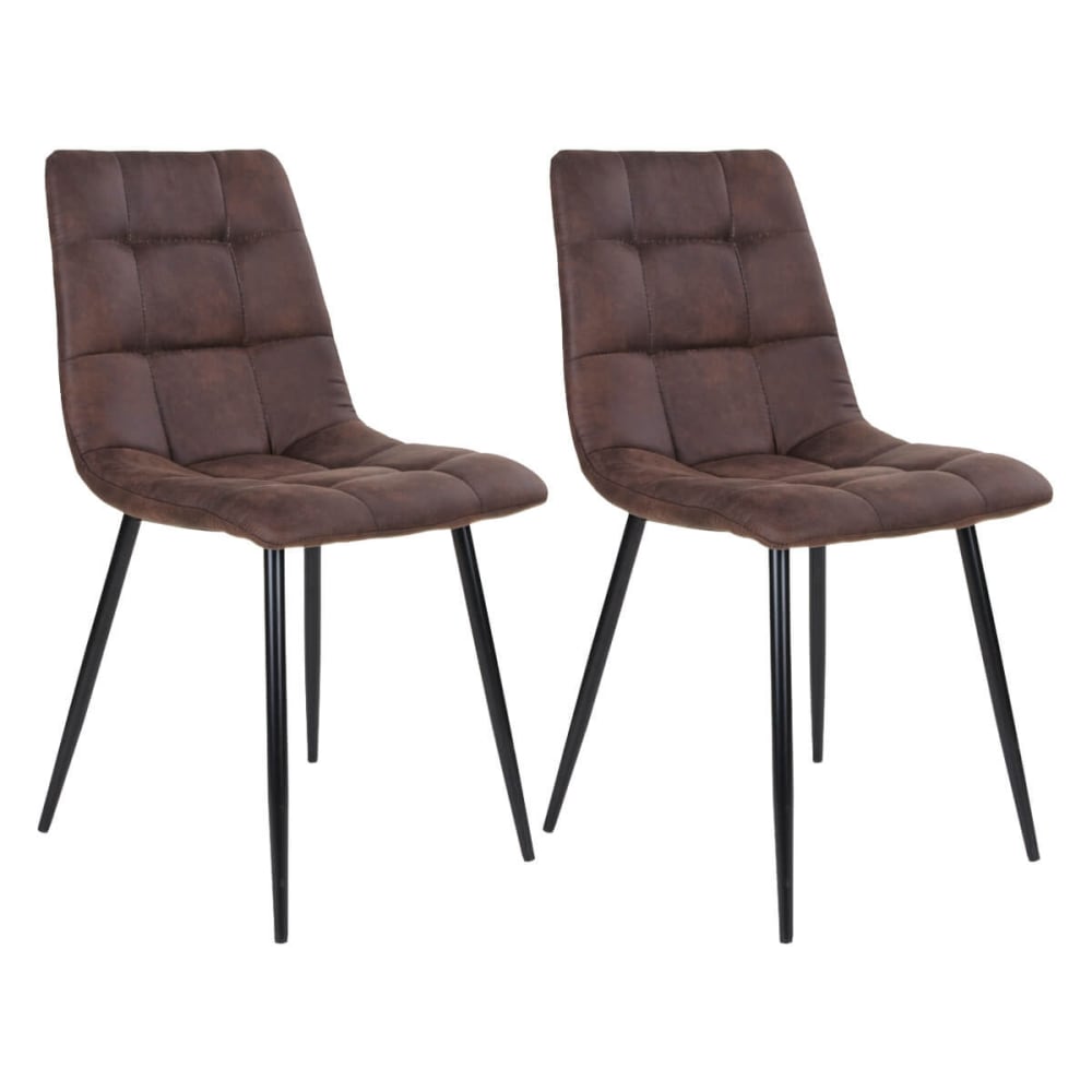 Lot de 2 chaises tissu