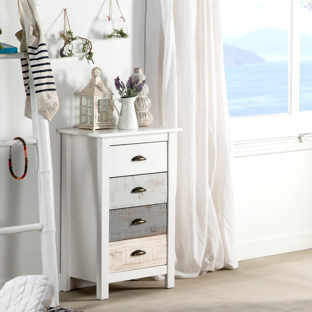 Chiffonnier 4 tiroirs bois aspect vieilli - Maisons du Monde