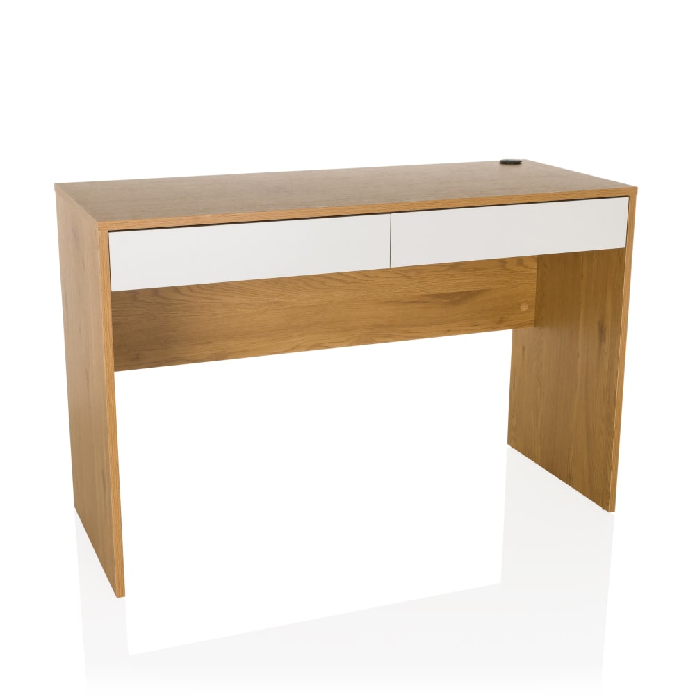 Escritorio con aspecto de madera blanco/roble