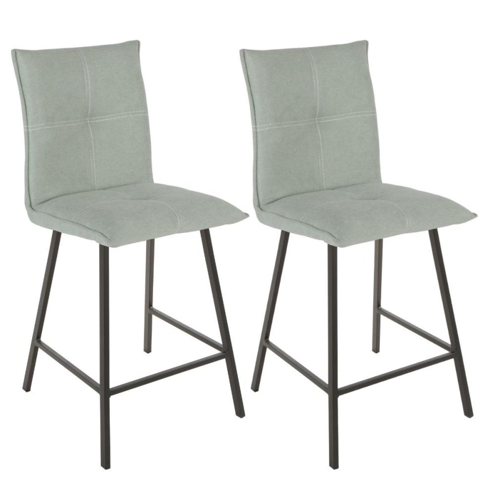 Lot de 2 tabourets vert