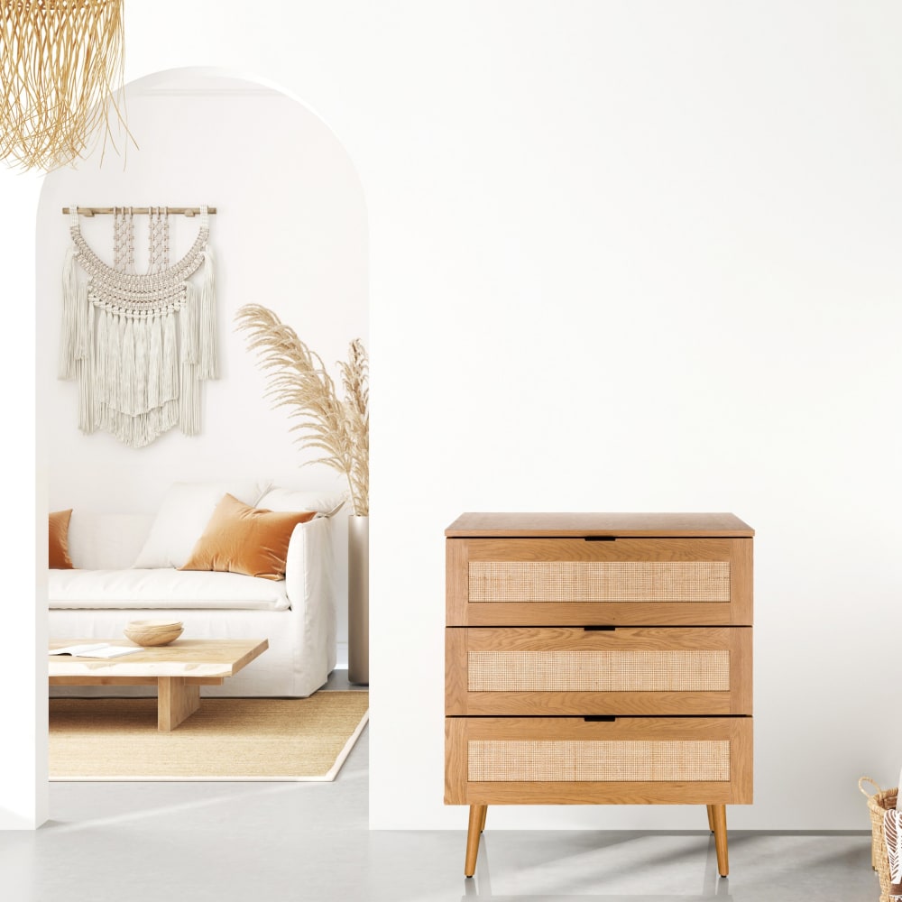 Kommode mit 3 Schubladen Eiche - Maisons Du Monde