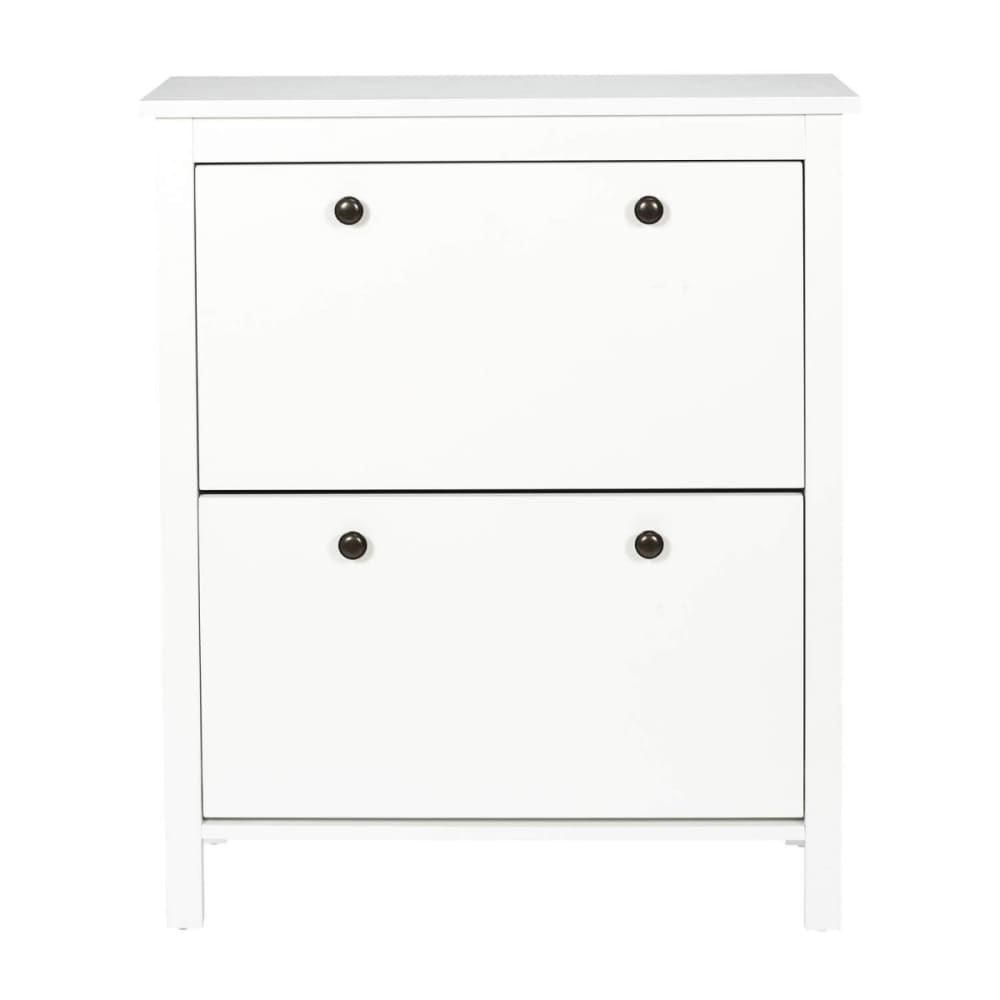 Meuble à chaussures 2 portes blanc