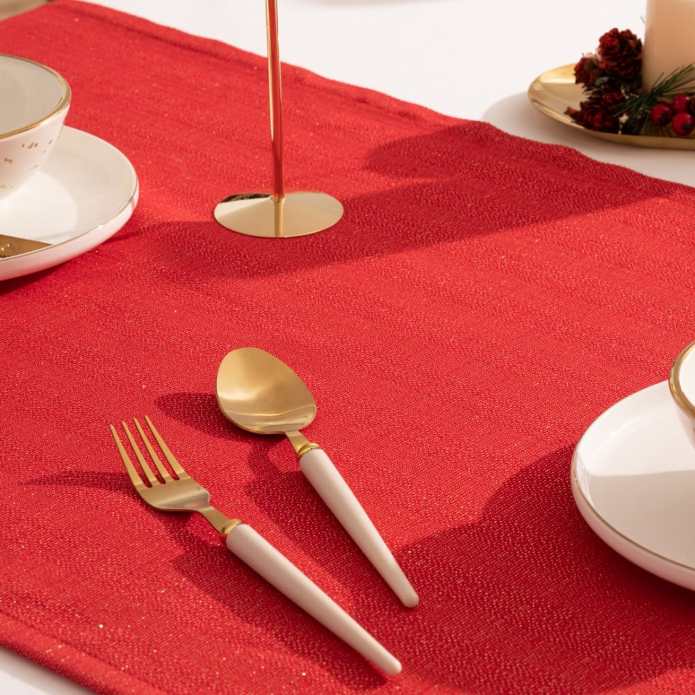 Camino de mesa navidad rojo-oro 50x155 cm