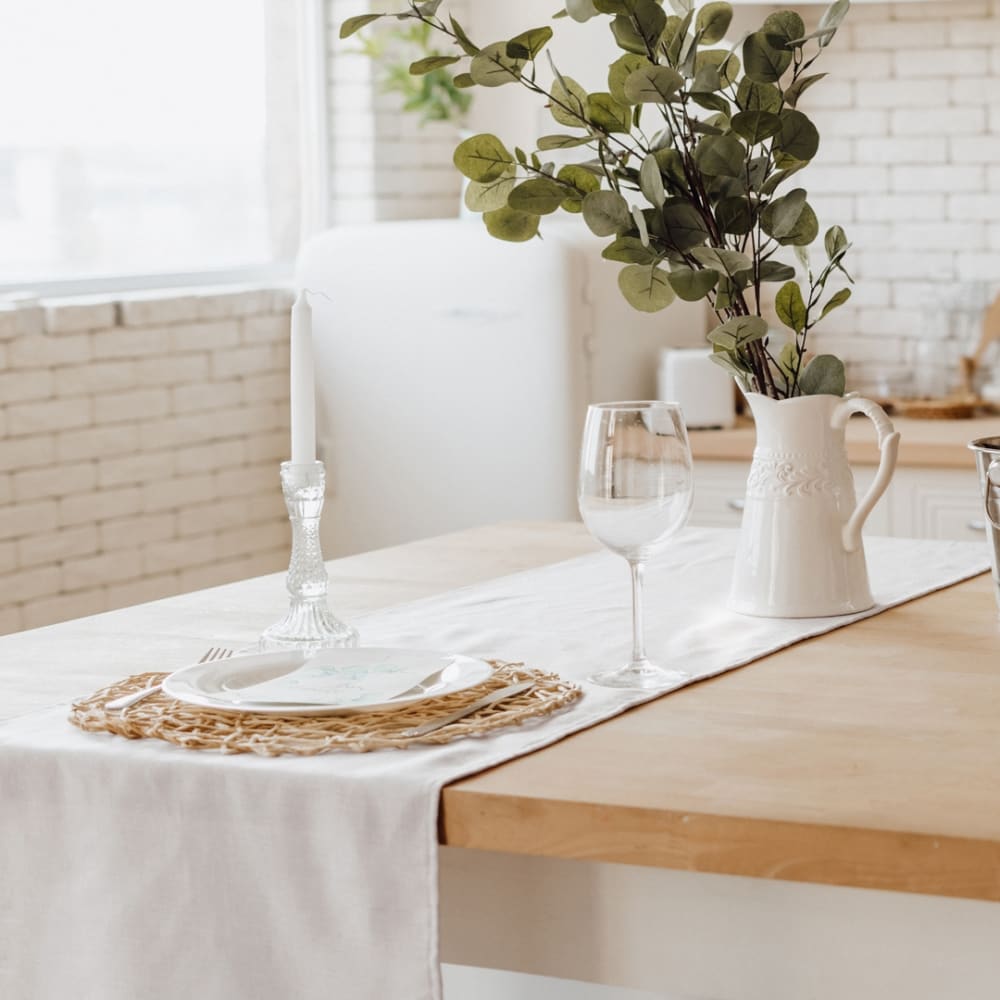 Chemin de table blanc 50x135 cm