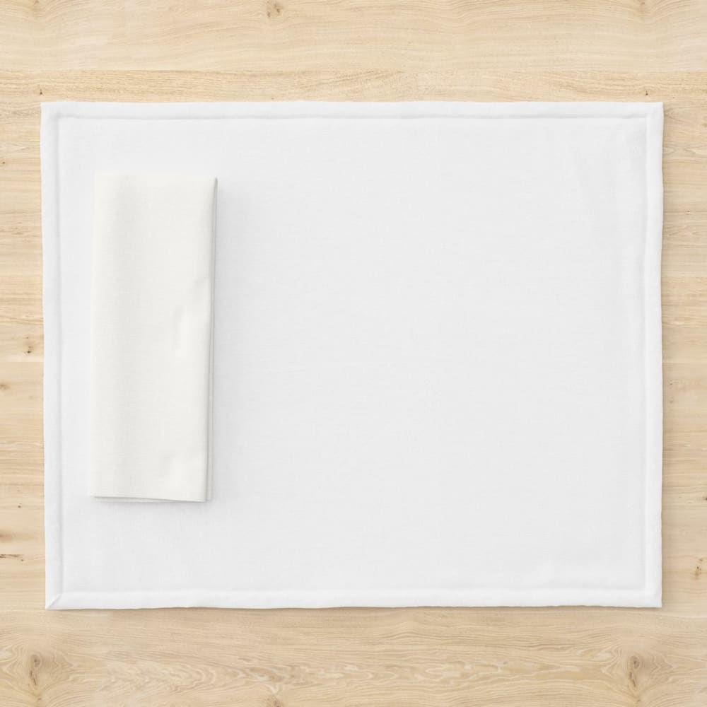 Lot de 2 sets de table blanc 50x40 cm