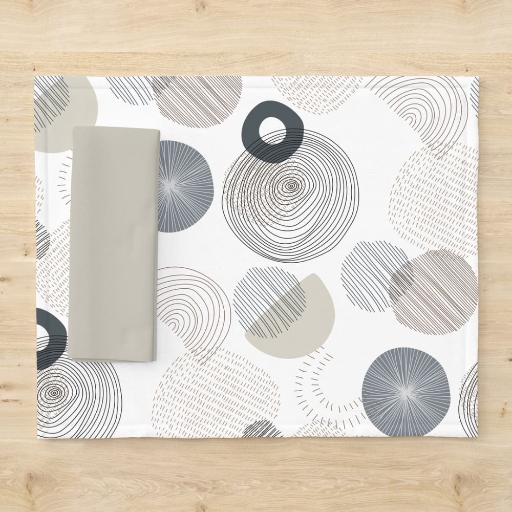 Lot de 2 sets de table gris 50x40 cm