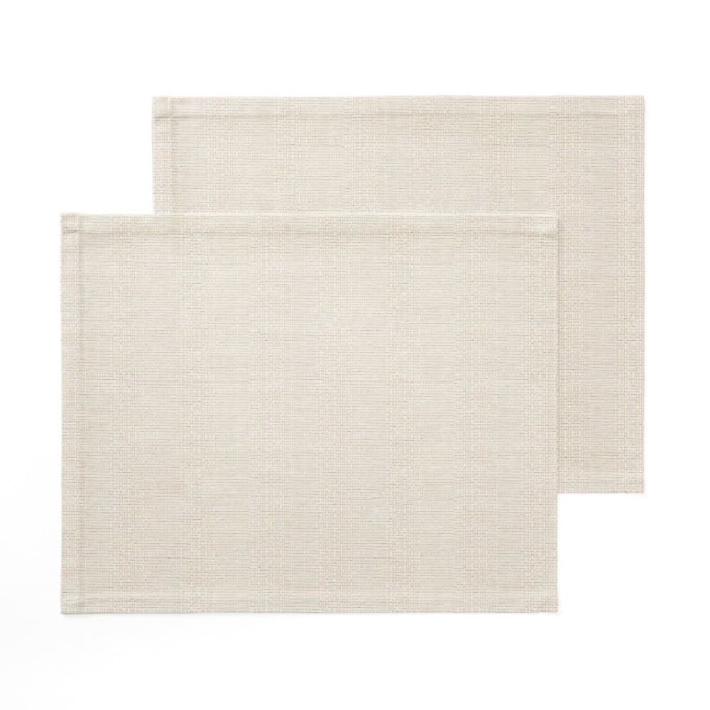 Lot de 2 sets de table beige-doré 50x40 cm