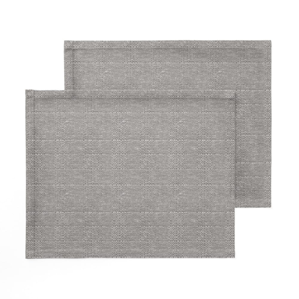 Lot de 2 sets de table gris-argent 50x40 cm
