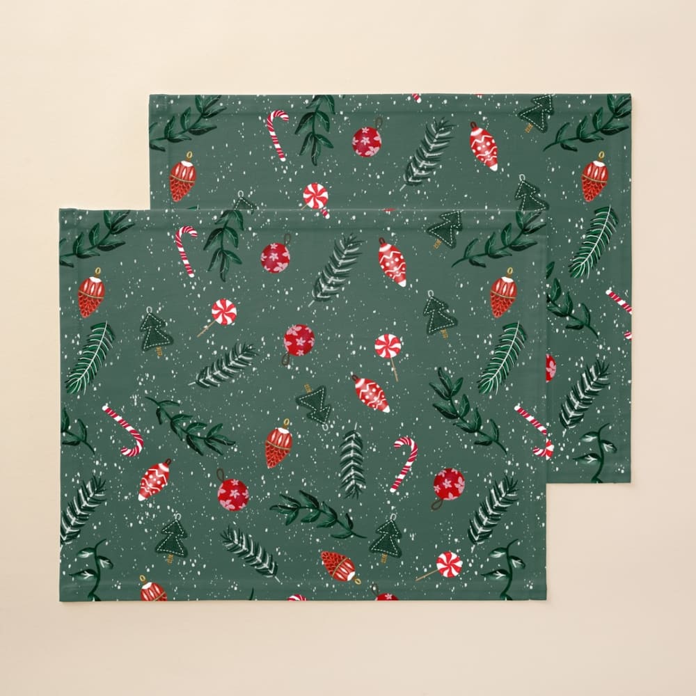 Lot de 2 sets de table multicolore 50x40 cm