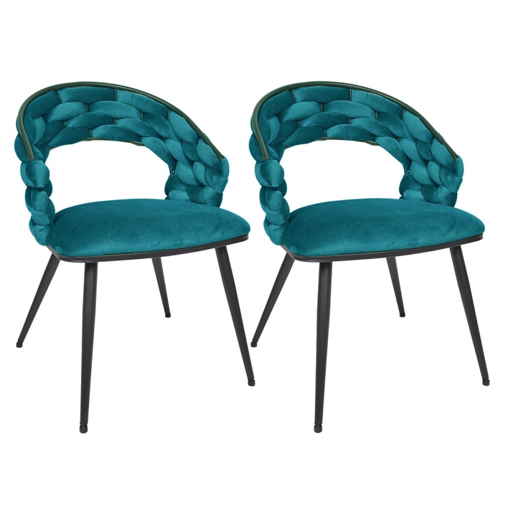 Lot de 2 chaises en velours