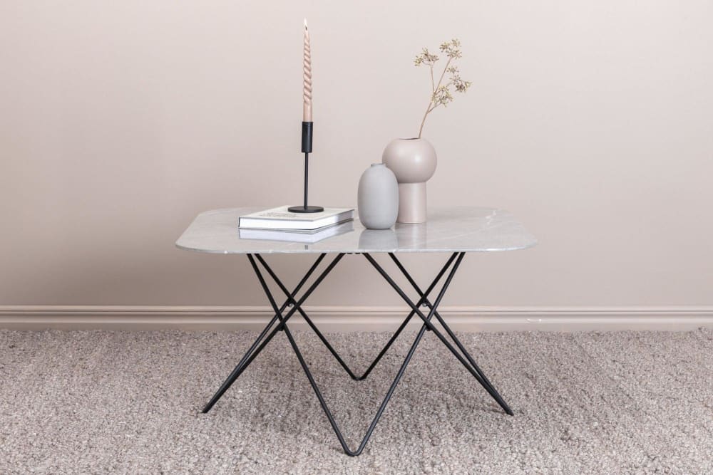 Couchtisch Tristar aus Marmorglas, Grau - Maisons Du Monde
